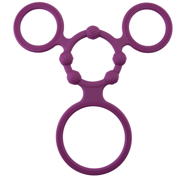 Triple Ring With Ball Stretcher – Stretchy Durable Silicone Ball Stretcher > Sex Toys For Men > Ball Stretchers - Tophatter Daily Deals