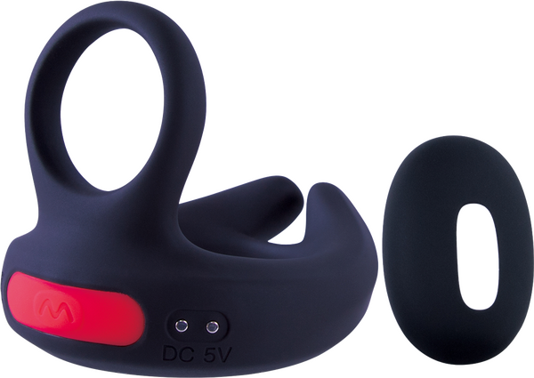 Dual Motor Cock Ring with Scrotal Stimulator – Rechargeable Splashproof Silicone Toy > Cock Ring > Vibrating - Tophatter Daily Deals