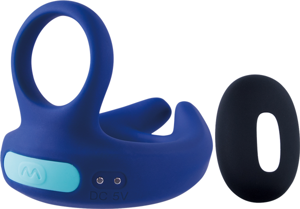 Dual Motor Cock Ring with Scrotal Stimulator – Rechargeable Splashproof Silicone Toy > Cock Ring > Vibrating - Tophatter Daily Deals