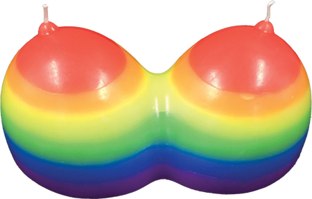 Rainbow Jumbow Boobie Candle – Decorative Candle > Candles > Novelty - Tophatter Daily Deals