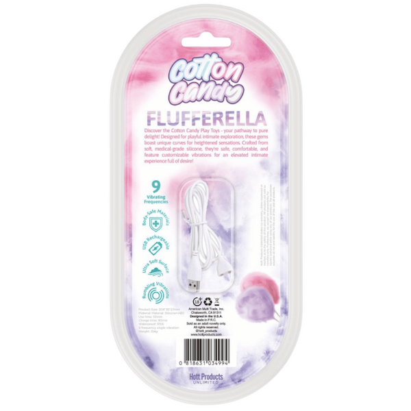 Flufferella Cotton Candy – Medical-Grade Silicone Vibrator with Customizable Vibrations > Novelties > Candy & Edible Items - Tophatter Daily Deals