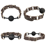 Rebellion Reign Ball Gag – Luxury Faux Leather Ball Gag with Antique Bronze Spikes > Bondage Gear > Gags and Bits - Tophatter Daily Deals