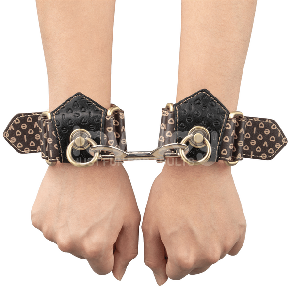 Deluxe PU Handcuffs With Vintage Bronze Spikes – Luxury Restraint Accessory > Bondage Gear > Restraints - Tophatter Daily Deals