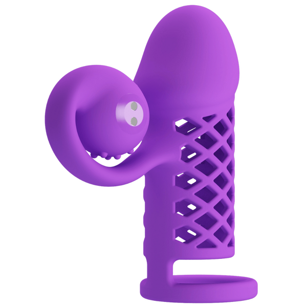Harden Mind Blowing Miracles – Silicone Penis Sleeve with Vibrations and Ball Strap > Sex Toys For Men > Penis Sleeves - Tophatter Daily Deals
