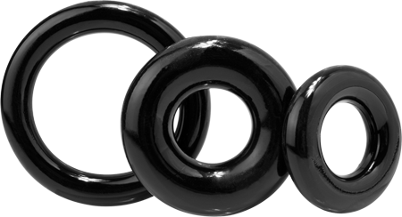 RingO X3 Cock Rings Mixed Pack - Black > Cock Ring > Sets - Tophatter Daily Deals