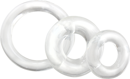 Ringo X3 Cock Rings Mixed Pack - Clear > Cock Ring > Sets - Tophatter Daily Deals