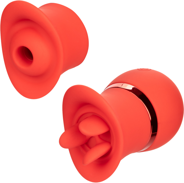 French Kiss Suck & Play Interchangeable Set – 12 Function Vibration and Suction Toy > Vibrators > Ladies > Clitoral Vibrators and Stimulators - Tophatter Daily Deals