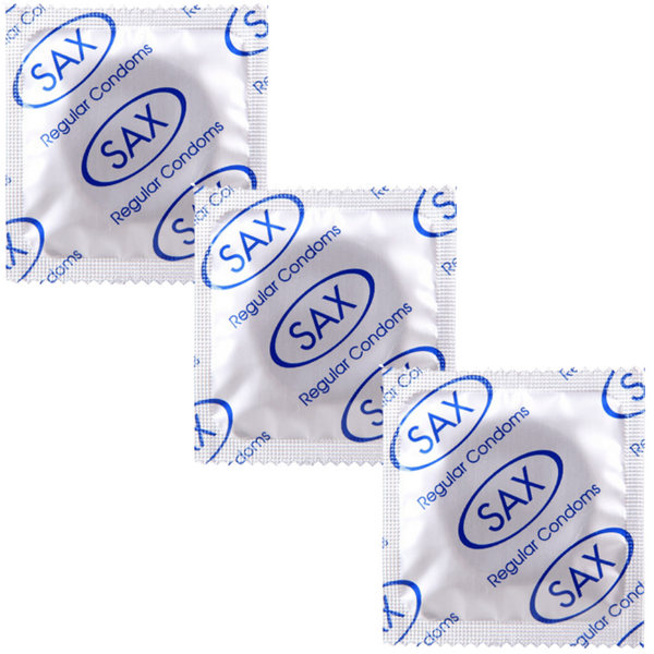 Sax Regular Condoms – 53mm Nominal Width Smooth Latex Condoms Bulk Pack 144 > Essentials > Condoms - Tophatter Daily Deals