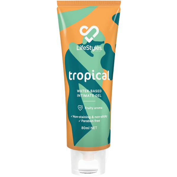 Lifestyles Tropical Water-Based Intimate Gel 80ml – Condom Compatible Lubricant > Lube > Water Based - Tophatter Daily Deals