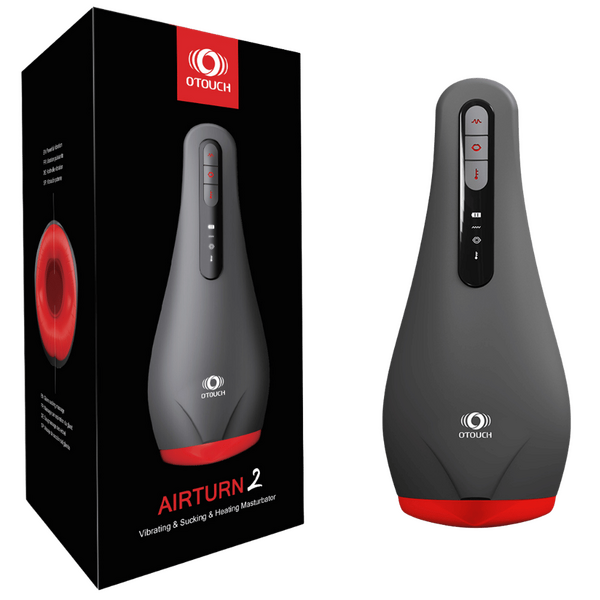 Airturn 2 (Black) – Waterproof Heating Suction Masturbator with Vibration and Warming Functions > Sex Toys For Men > Masturbators > Vibrating - Tophatter Daily Deals