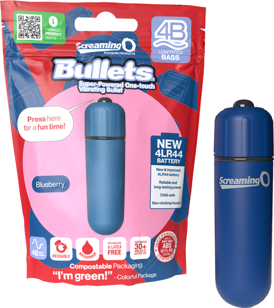 Bullets 4B Low Pitch Bass (Blueberry) > Vibrators > Mini Vibrators - Tophatter Daily Deals