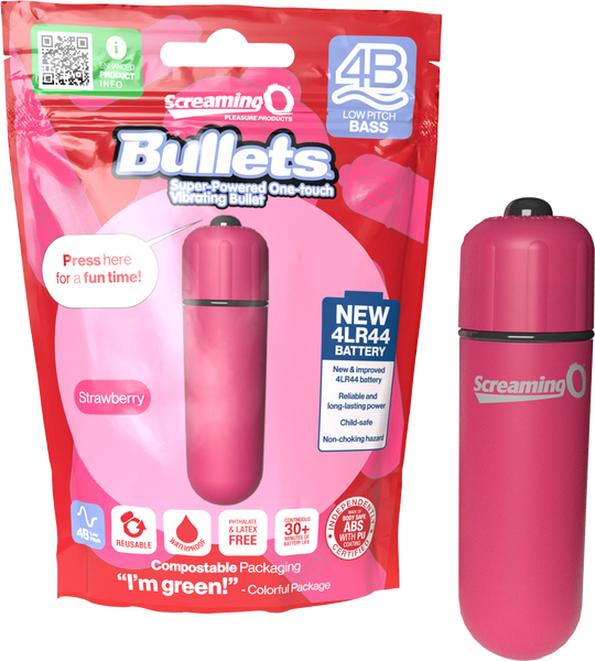 Bullets 4B Low Pitch Bass (Strawberry) > Vibrators > Mini Vibrators - Tophatter Daily Deals
