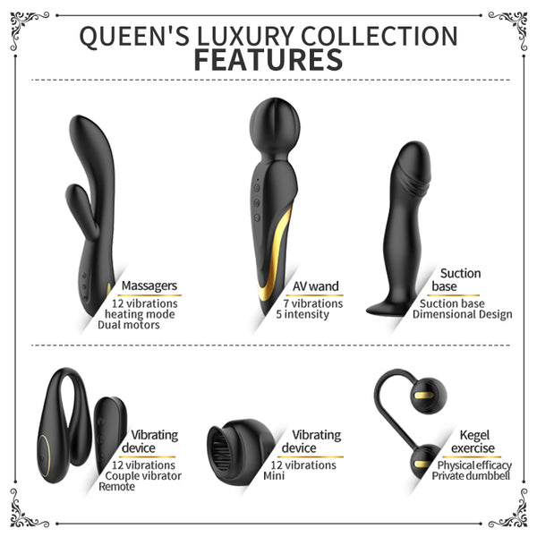 Mini Queen's Luxury Collection (Black) > Sex Toys > Couples Toys - Tophatter Daily Deals