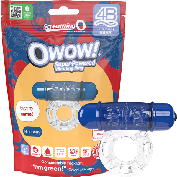 Owow 4B Low Pitch Bass (Blueberry) > Cock Ring > Vibrating - Tophatter Daily Deals