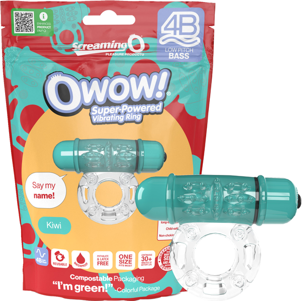 Owow 4B Low Pitch Bass (Kiwi) > Cock Ring > Vibrating - Tophatter Daily Deals