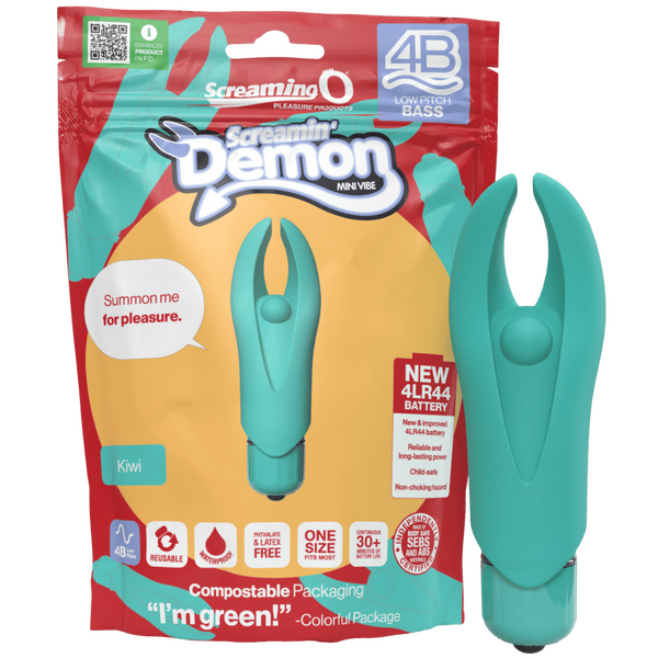 Demon 4B Low Pitch Bass – Deep-Rumbling 5-Speed Vibrator with Silicone Horns > Vibrators > Mini Vibrators - Tophatter Daily Deals