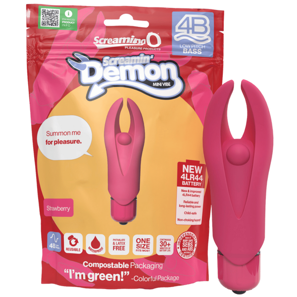 Demon 4B Low Pitch Bass – Deep-Rumbling 5-Speed Vibrator with Silicone Horns > Vibrators > Mini Vibrators - Tophatter Daily Deals
