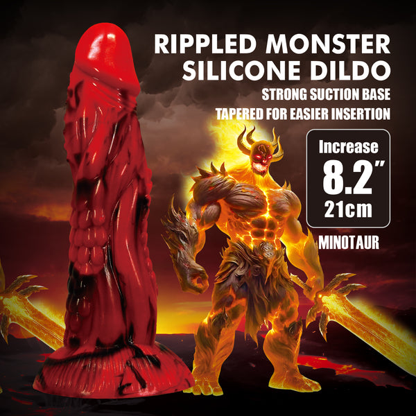 Minotaur 8.2 Inch Silicone Dildo – Premium Body-Safe Flexible Dildo > Dildos > Fantasy - Tophatter Daily Deals