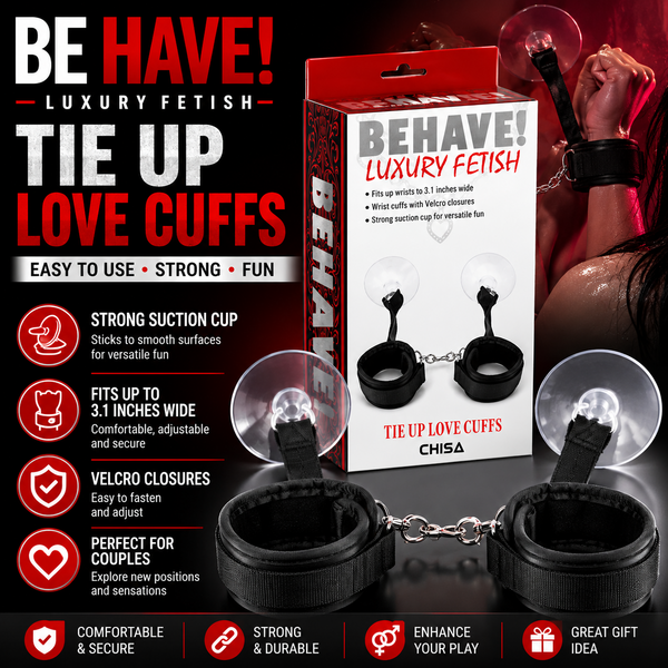 Tie Up Love Cuffs – Fully Adjustable Love Cuffs with Strong Suction Cups > Bondage Gear > Restraints - Tophatter Daily Deals