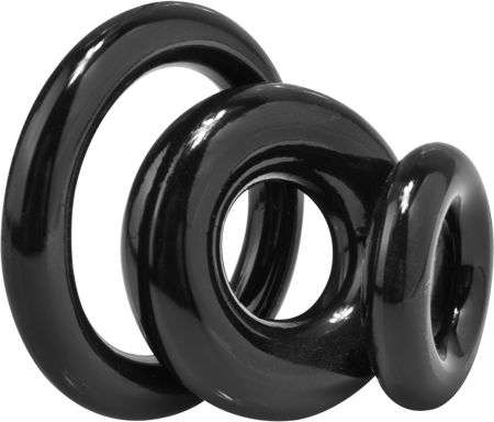 RingO X3 Cock Rings Mixed Pack - Black > Cock Ring > Sets - Tophatter Daily Deals