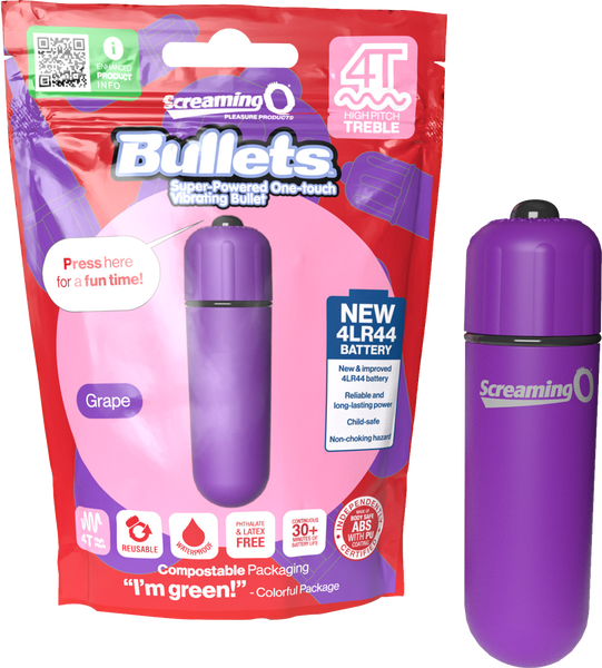 Bullets 4T High Pitch Treble (Grape) > Vibrators > Mini Vibrators - Tophatter Daily Deals