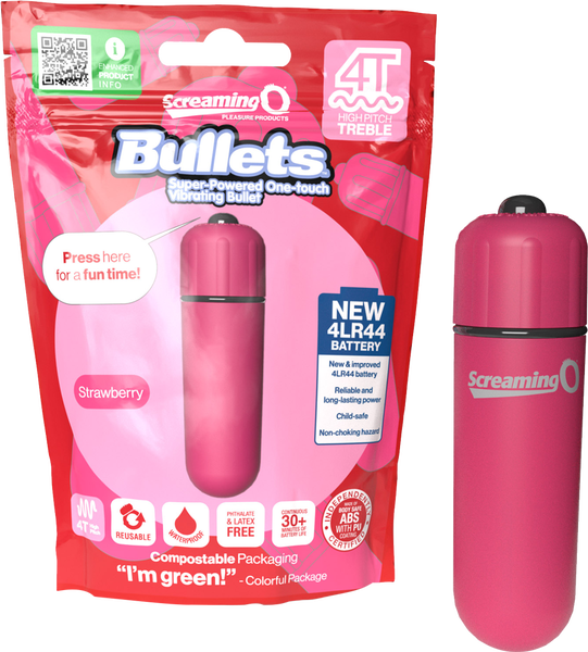 Bullets 4T High Pitch Treble (Strawberry) > Vibrators > Mini Vibrators - Tophatter Daily Deals