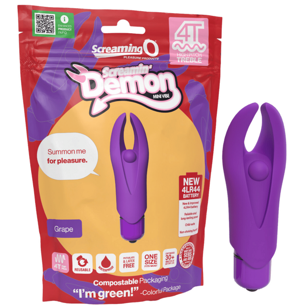 Demon 4T High Pitch Treble – Silicone Vibrator With 5 Speeds and Pulse Pattern > Vibrators > Mini Vibrators - Tophatter Daily Deals