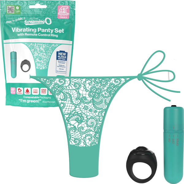 Vibrating Panty Set W/ Remote Ring 4t High Pitch Treble (Kiwi) > Sex Toys For Ladies > Panty Vibes - Tophatter Daily Deals