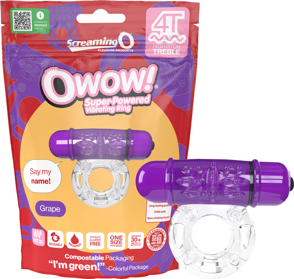 Owow 4T High Pitch Treble (Grape) > Cock Ring > Vibrating - Tophatter Daily Deals