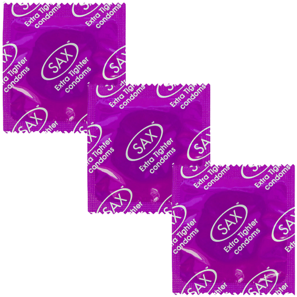 Sax Extra Tighter Condoms – 46mm Nominal Width Small Condoms Bulk Pack 144 > Essentials > Condoms - Tophatter Daily Deals