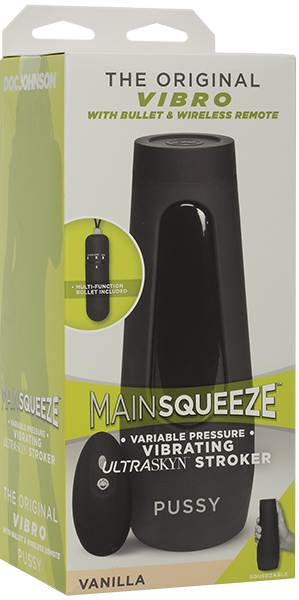 Doc Johnson Main Squeeze Original Vibro – Wireless Remote-Controlled Vibrating Masturbator > Sex Toys For Men > Masturbators > Vibrating - Tophatter Daily Deals