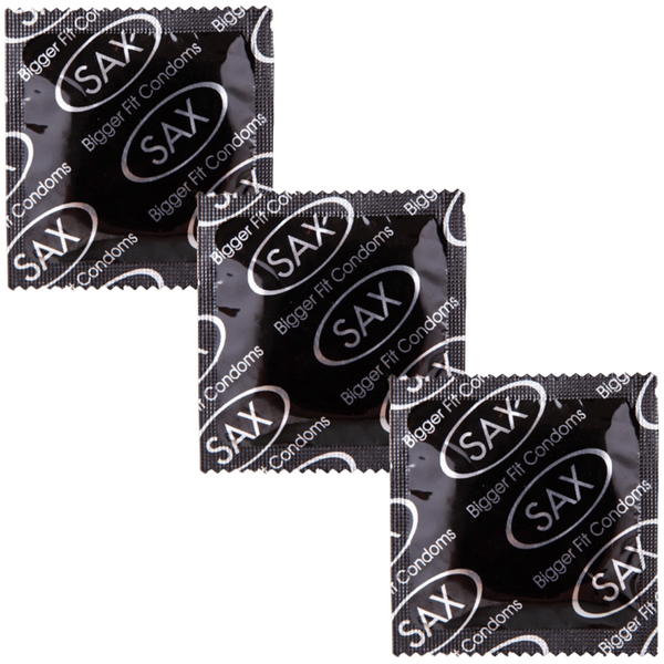 Sax Bigger Fit Condoms – Bulk Pack of 144 Larger 56mm Latex Condoms > Essentials > Condoms - Tophatter Daily Deals