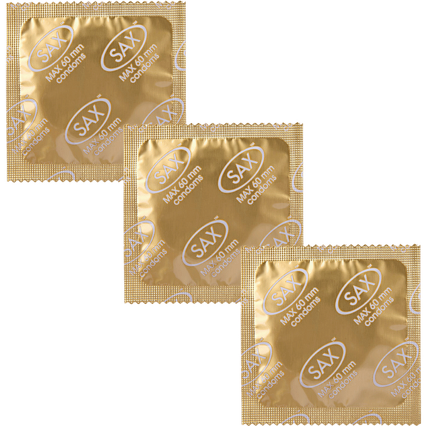 Sax Max Fit – 60mm Nominal Width Bulk Pack of 144 Latex Condoms > Essentials > Condoms - Tophatter Daily Deals