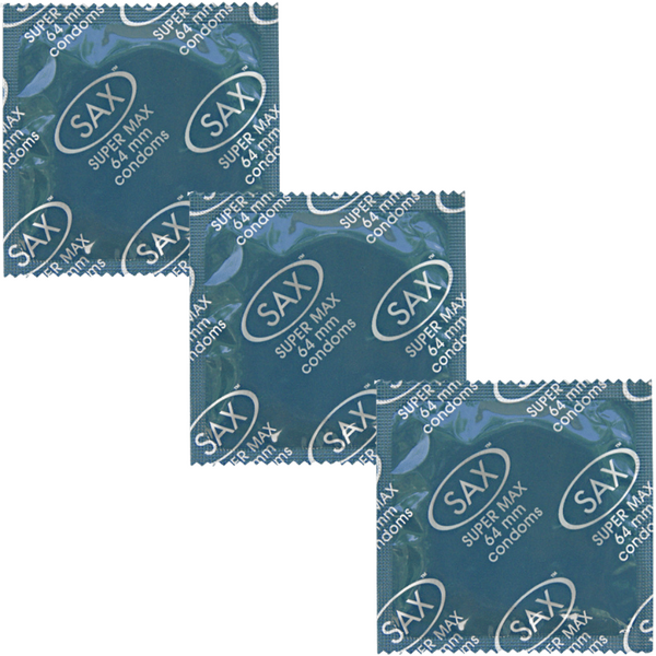 Sax Super Max Fit – 64mm Nominal Width Bulk Pack Condoms 144 Count > Essentials > Condoms - Tophatter Daily Deals