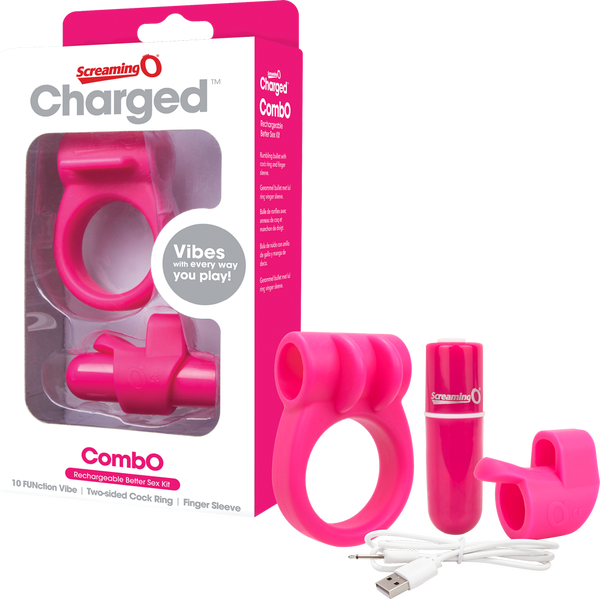 Charged Combo Kit 1 – Body-Safe Silicone Cock Ring and Fingertip Sleeve Kit > Sex Toys > Couples Toys - Tophatter Daily Deals