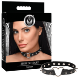 Spiked Heart Choker – Adjustable Spiked Collar Accessory > Bondage Gear > Collars & Leashes - Tophatter Daily Deals