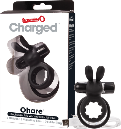Charged Ohare – Rechargeable Double Cock Ring Rabbit Vibrator > Sex Toys > Couples Toys - Tophatter Daily Deals
