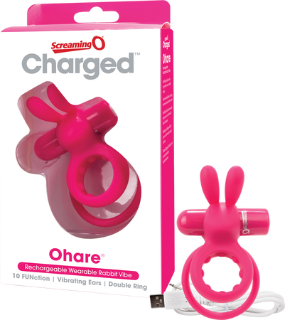 Charged Ohare – Rechargeable Double Cock Ring Rabbit Vibrator > Sex Toys > Couples Toys - Tophatter Daily Deals