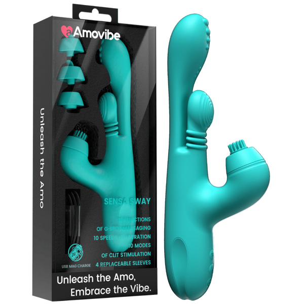 Sensa Sway – 10-Function G-Spot and Clitoral Vibrator with Replacement Sleeves > Vibrators > Ladies > Rabbit Multi - Tophatter Daily Deals