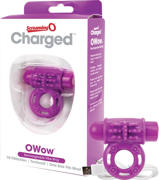 O Wow Ring – Rechargeable Vibrating Cock Ring with 10 Vibration Functions > Cock Ring > Vibrating - Tophatter Daily Deals