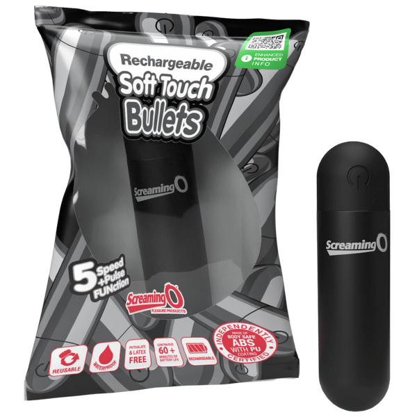 Rechargeable Soft Touch Bullet Vibrator (Black) – Waterproof Rechargeable 5-Speed Bullet Vibrator > Vibrators > Mini Vibrators - Tophatter Daily Deals