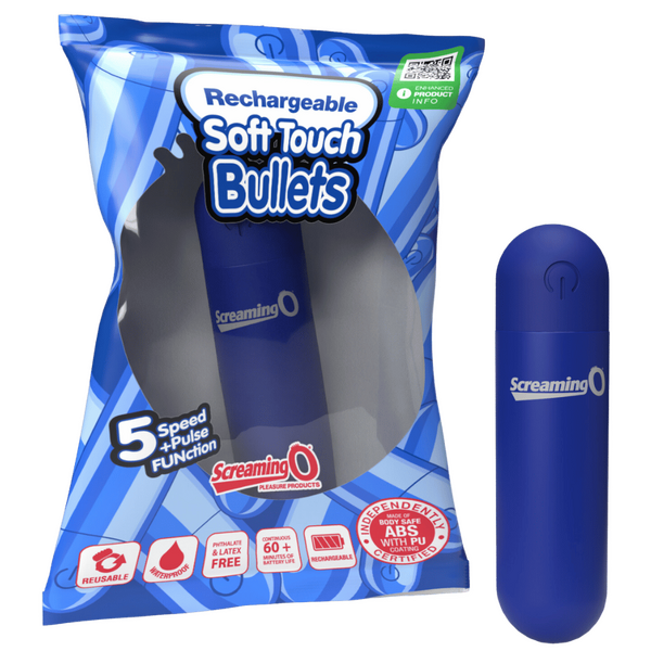 Rechargeable Soft Touch Bullet (Blue) – Waterproof 5-Speed Bullet Vibrator > Vibrators > Mini Vibrators - Tophatter Daily Deals