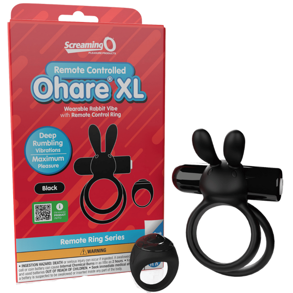 Ohare XL (Black) – Rechargeable Waterproof Remote Control Rabbit Vibrator > Sex Toys > Couples Toys - Tophatter Daily Deals