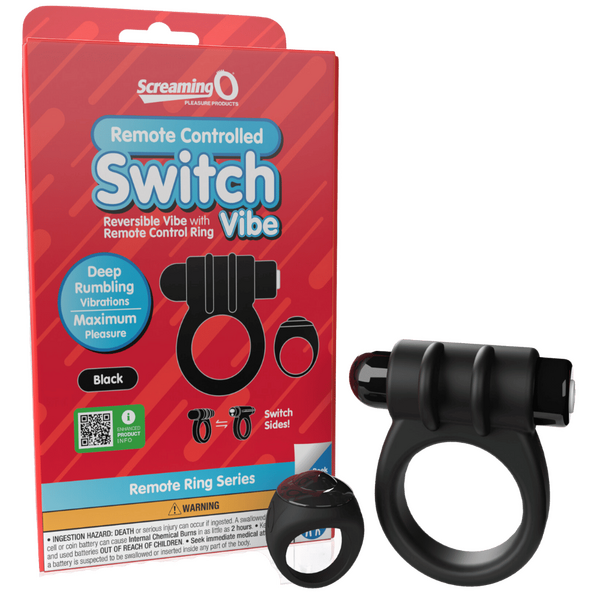 Remote Control Switch Vibe (Black) – Waterproof Rechargeable Double-Sided Vibrating Cock Ring > Cock Ring > Vibrating - Tophatter Daily Deals
