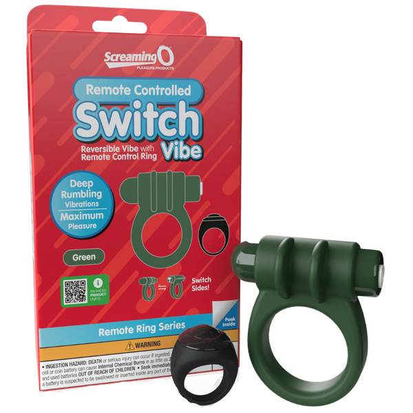 Remote Control Switch Vibe (Green) – Rechargeable Waterproof Double-Sided Vibrating Cock Ring > Cock Ring > Vibrating - Tophatter Daily Deals