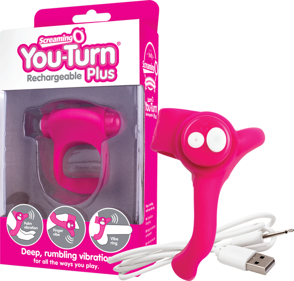 Charged You-Turn Plus – Rechargeable Vibrating Cock Ring > Cock Ring > Vibrating - Tophatter Daily Deals