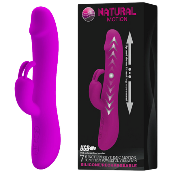 Natural Motion Thrusting – Rechargeable Silicone Rabbit Vibrator with 7 Functions > Vibrators > Ladies > Rabbit - Tophatter Daily Deals