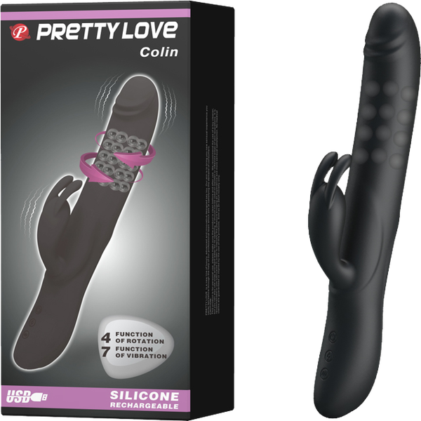 Pretty Love Rechargeable Colin Luxury Rechargeable Silicone Vibrator With Inflatable Head > Vibrators > Ladies > Rabbit Multi - Tophatter Daily Deals