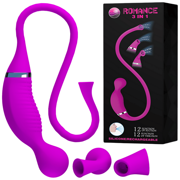 Rechargeable Romance 3in1 – Rechargeable 3in1 Vibrator > Sex Toys For Ladies > Clitoral Vibrators and Stimulators - Tophatter Daily Deals