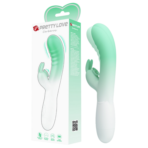Cerberus Rabbit Vibrator – Slim Silicone Body with 30 Vibration Modes > Vibrators > Ladies > Rabbit - Tophatter Daily Deals